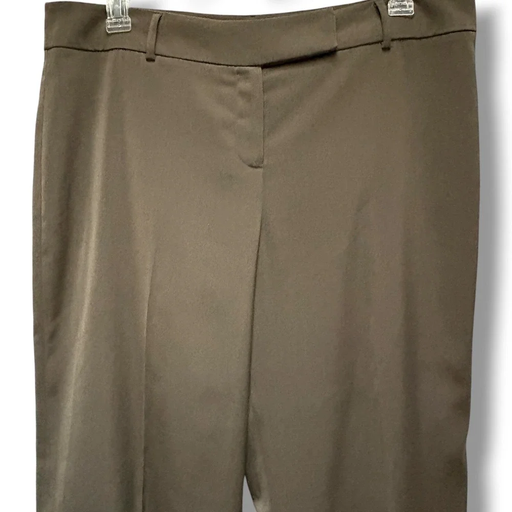 Women's Olive Wide‎ Leg Fully Lined Dress Pants Sz 16 Tall